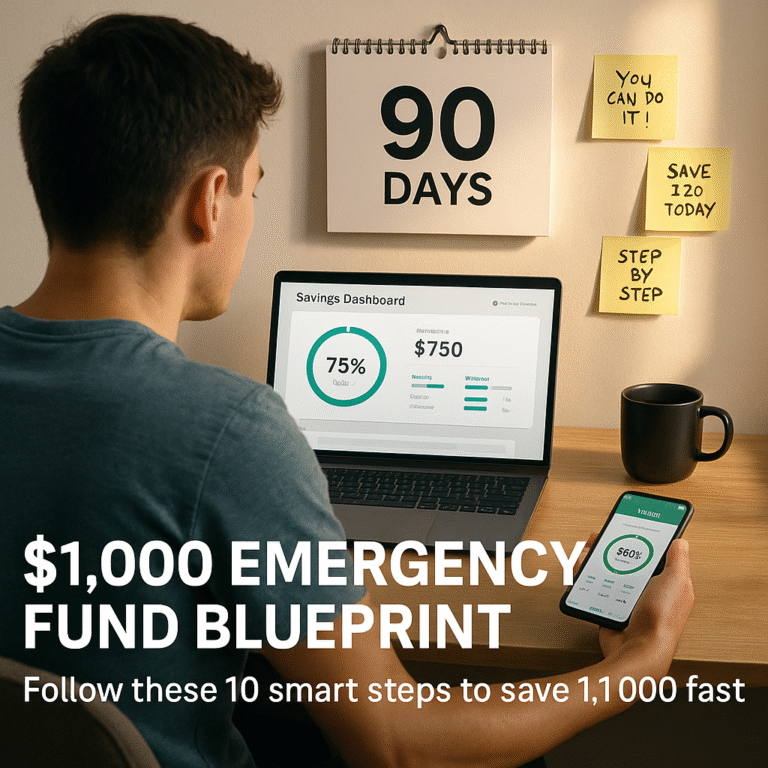 How to build a $1000 emergency fund in 90 days